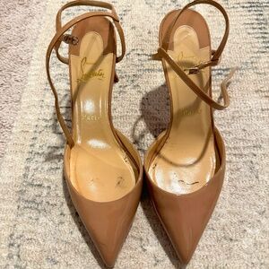 Christian Loubotin Nude Heels Size 38